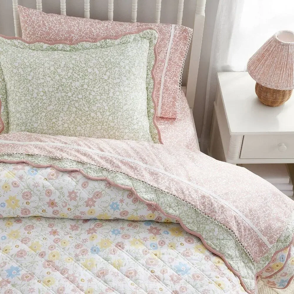 Pottery Barn x Julia Berolzheimer FULL Sheet Set Organic Blooming Floral NWT